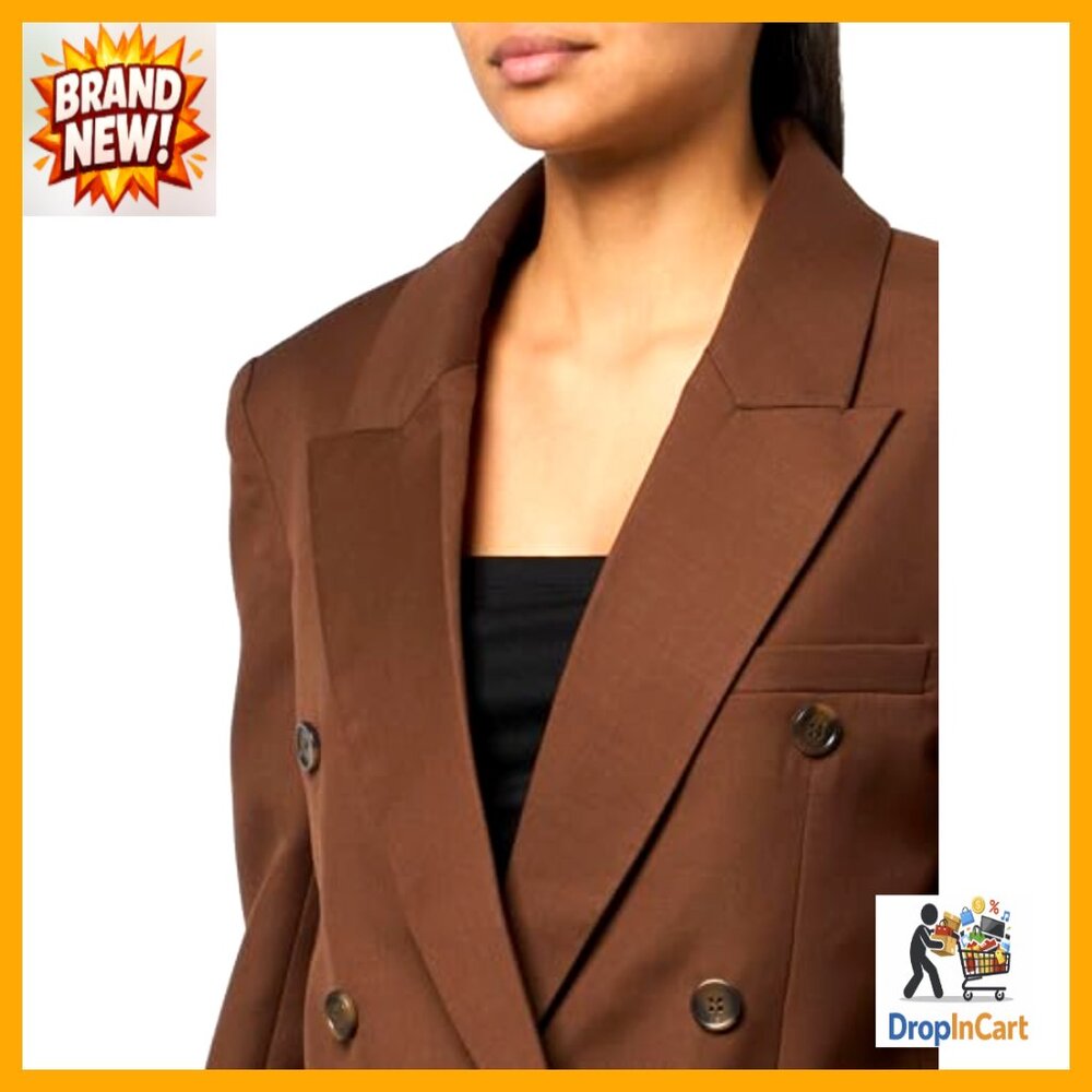 Oversized Double Breasted Blazer Structured Shoul… - image 3